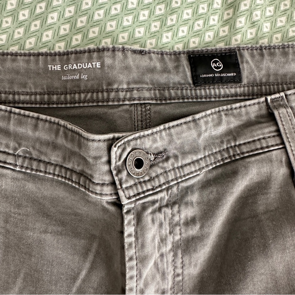 AG Graduate SUD Sueded Tailored Leg in Folkestone Grey - Picture 11 of 12